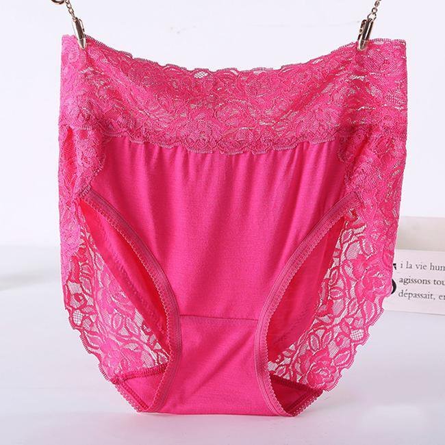 Plus Size Lace High Waist Belly Control Seamless Briefs Panties Lingerie Plus Size Lace High
