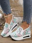Floral Embroidery Breathable Platform Loafer Sheer Mesh Sneakers Hollow Out Tulle Comfortable Slip-On 