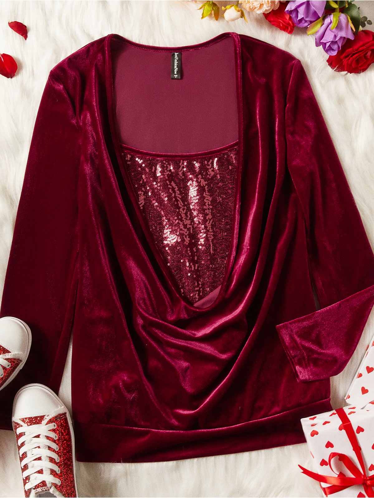 velvet holiday tops