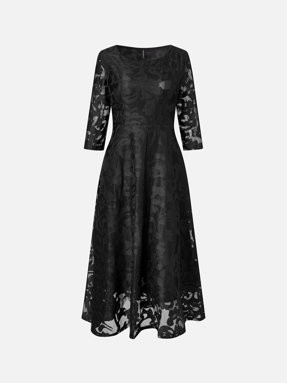 Regular Fit Elegant Crew Neck Lace Dress justfashionnow