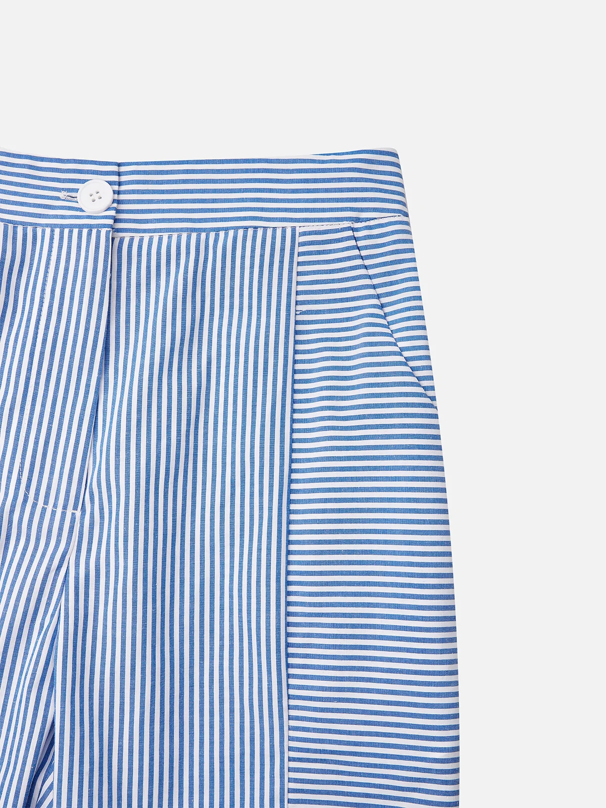 JFN Casual Cotton-blend Striped Pants