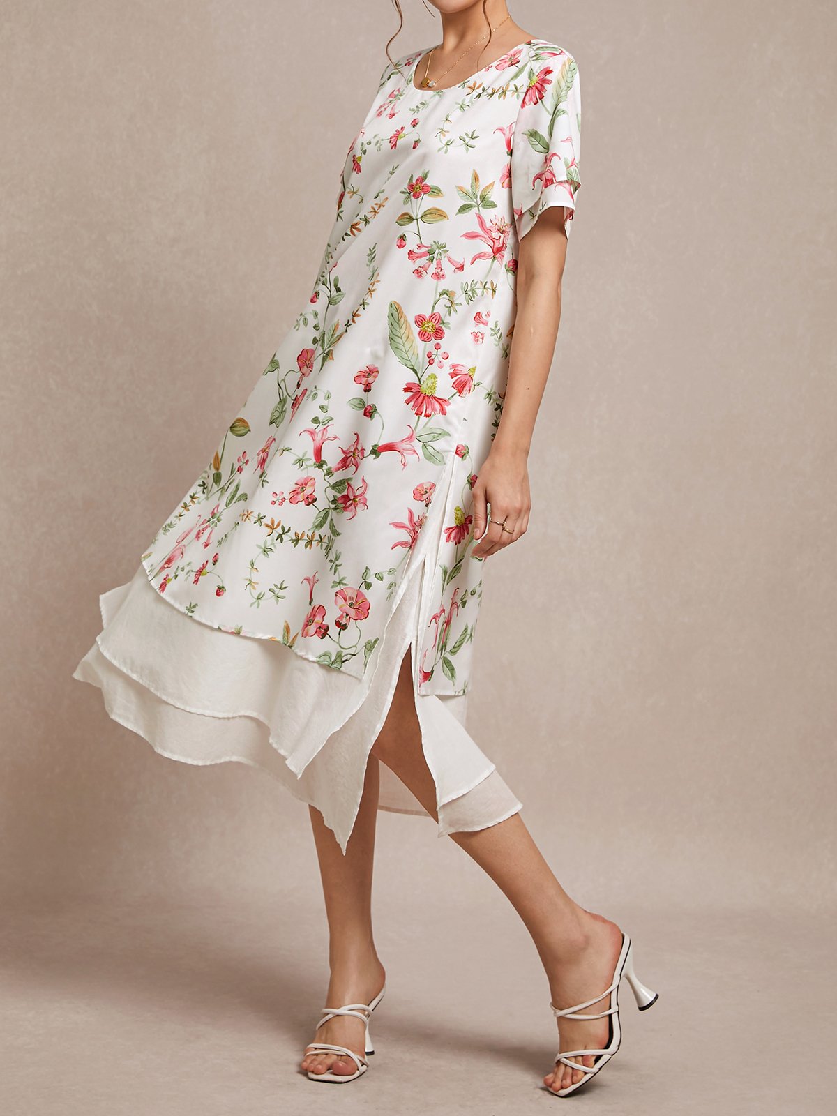 Vacation Loose Floral Dress