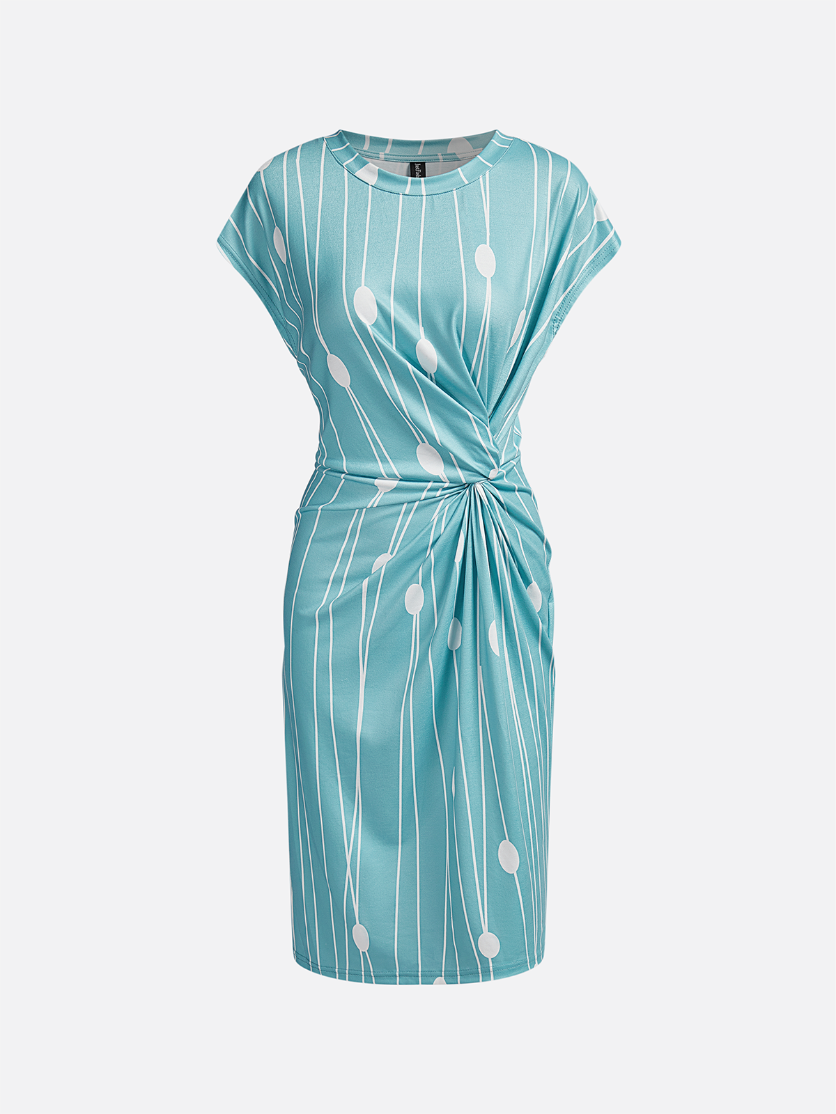 V Neck Elegant Abstract Polka Dots Dress justfashionnow