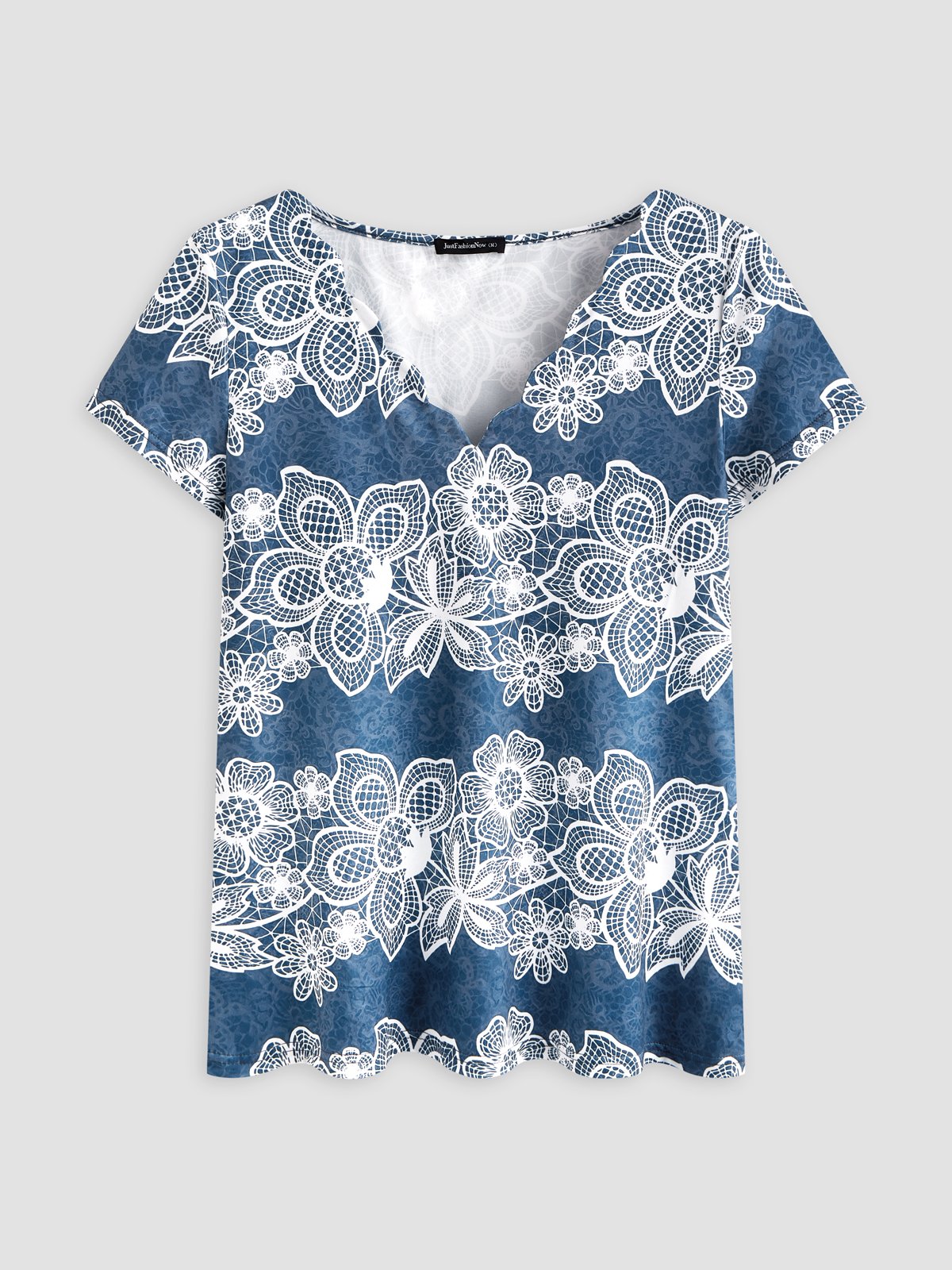 V NECK FLORAL TOP main image 1