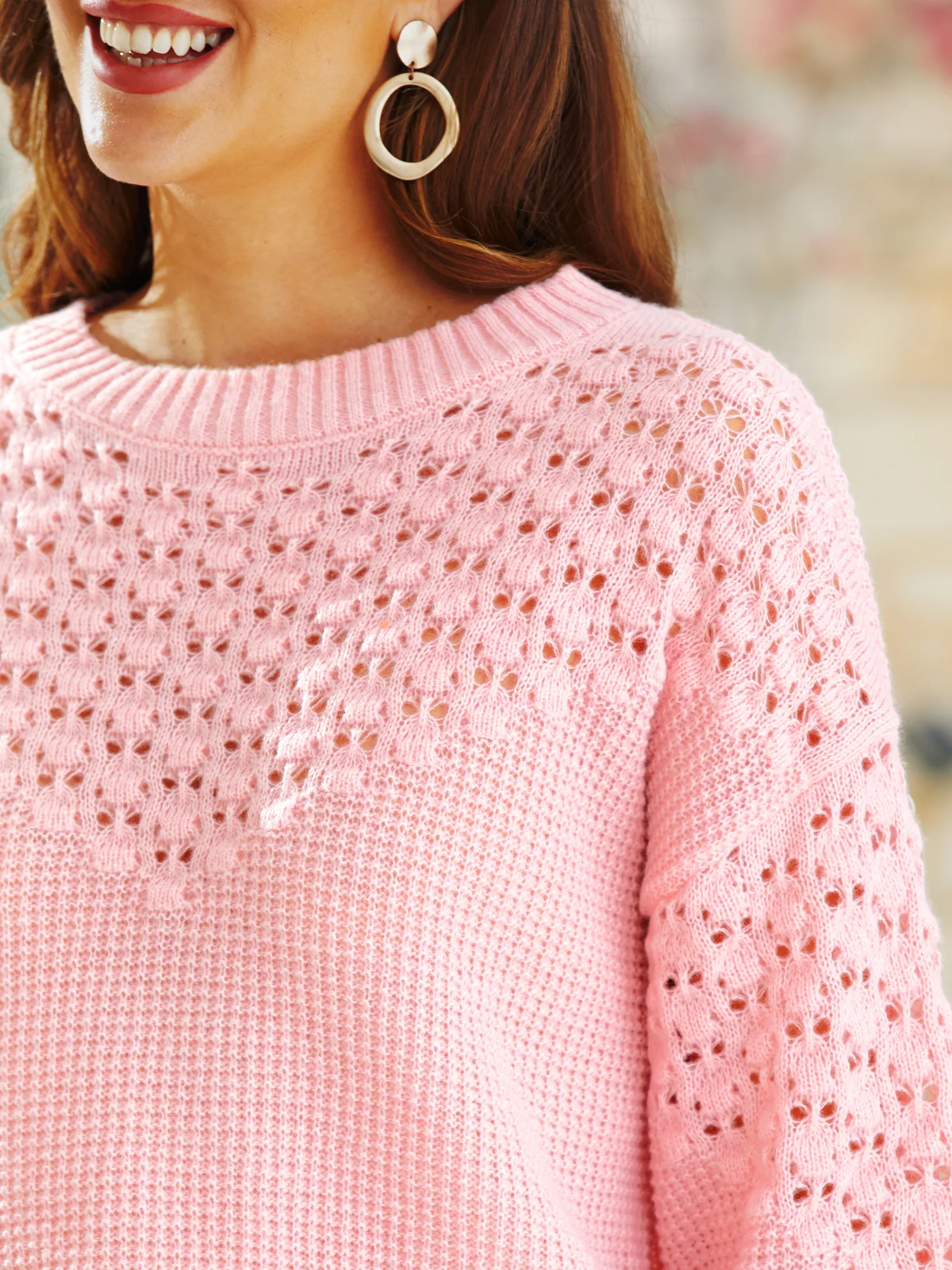 Plain Casual Crew Neck Sweater