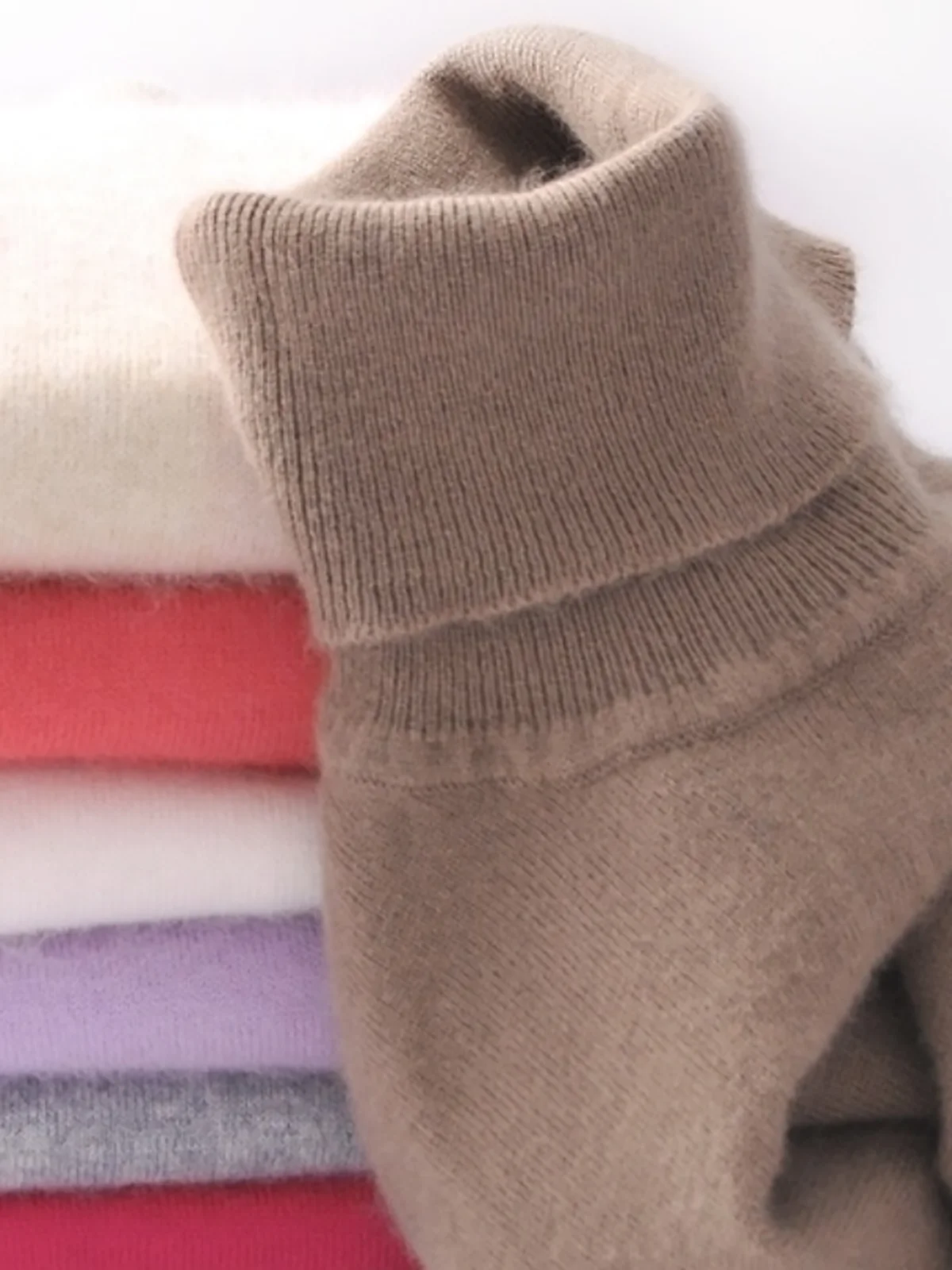 Turtleneck Casual Wool Blend Sweaters