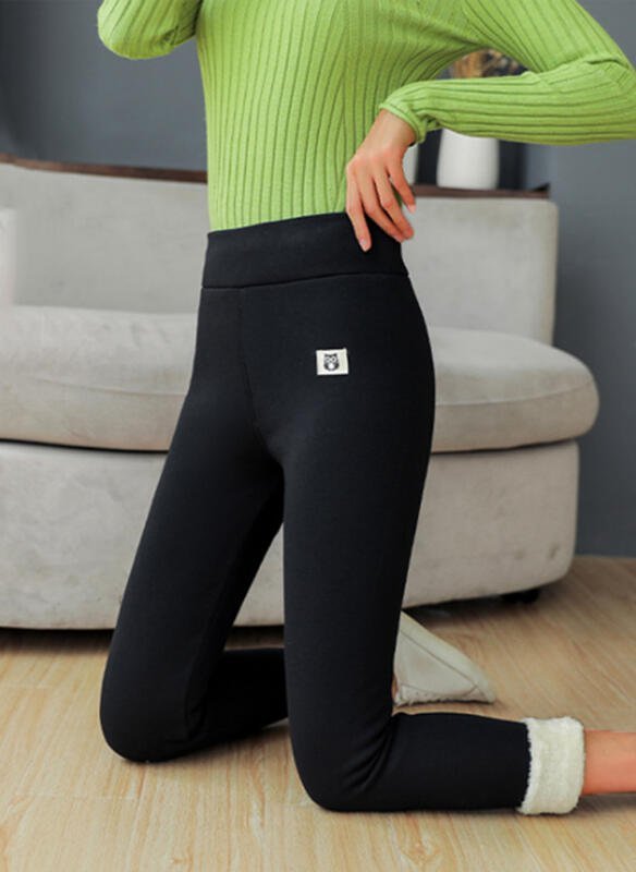 Casual Fleece Lined Leggings Leggings High Waist Athletic Leggings Tummy Control Stretch Workout Yoga Leggings