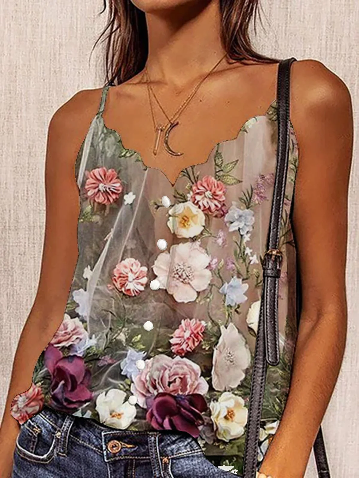 Elegant Floral Tanks & Camis