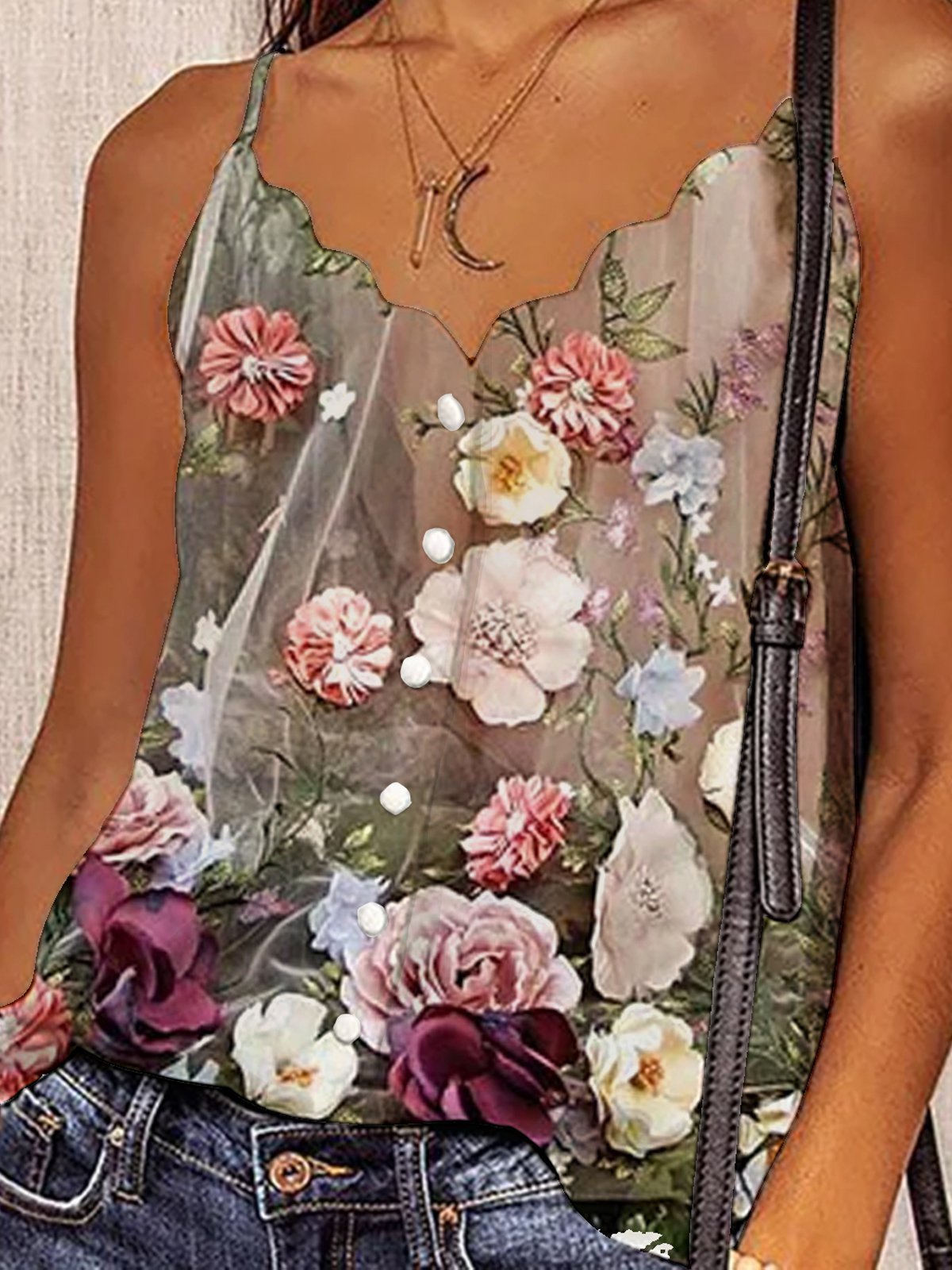 Elegant Floral Tanks & Camis