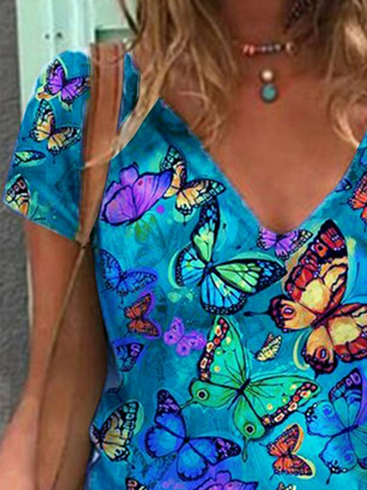 JFN Casual Butterfly Short Sleeve T-shirt