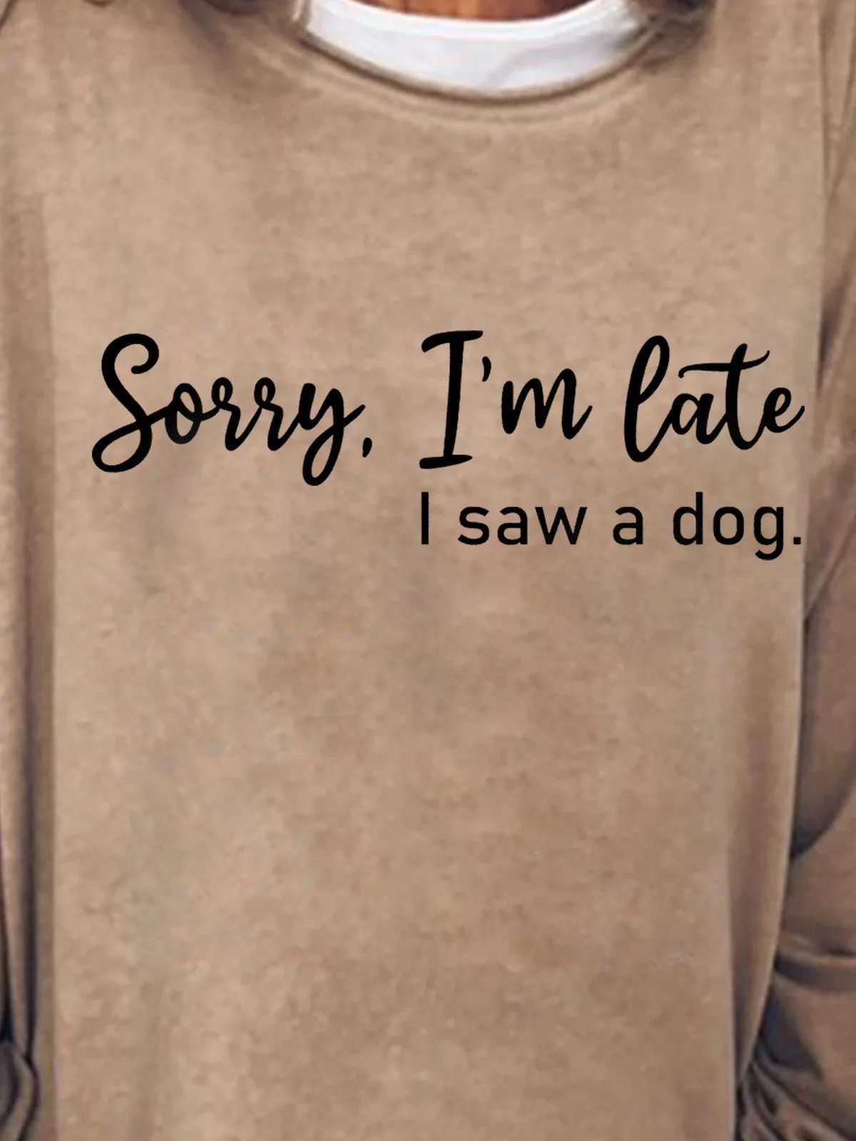Women Letter Crew Neck Casual Spring/Fall Long Sleeve Sweatshirt