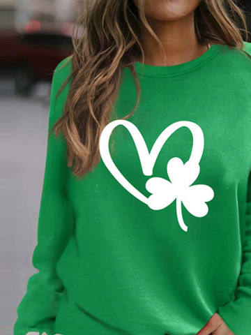 JFN Crew Neck Shamrock HeartDaily Sweatshirt