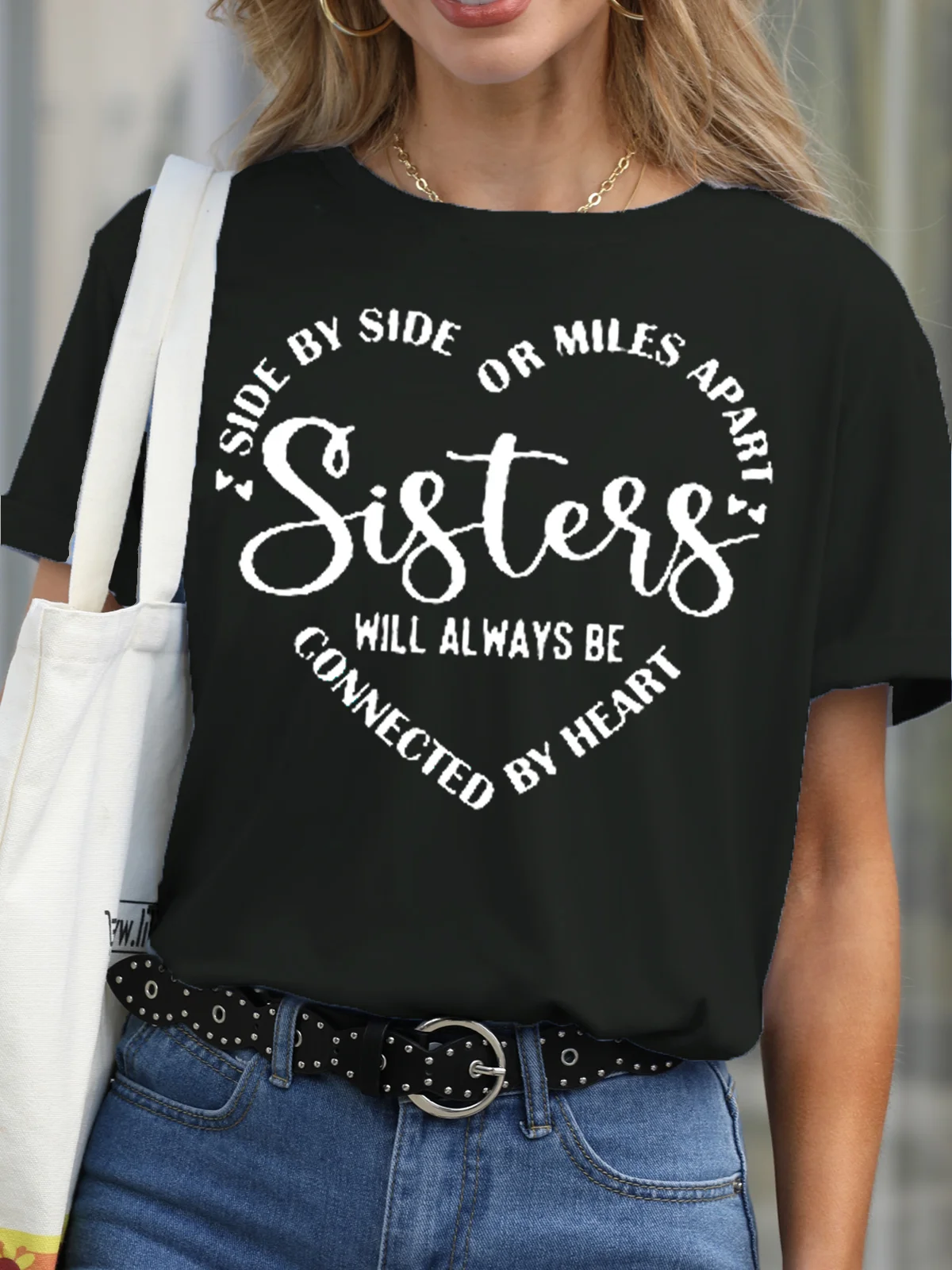 Women's Short Sleeve Tee T-shirt Summer Letter Crew Neck Casual Top