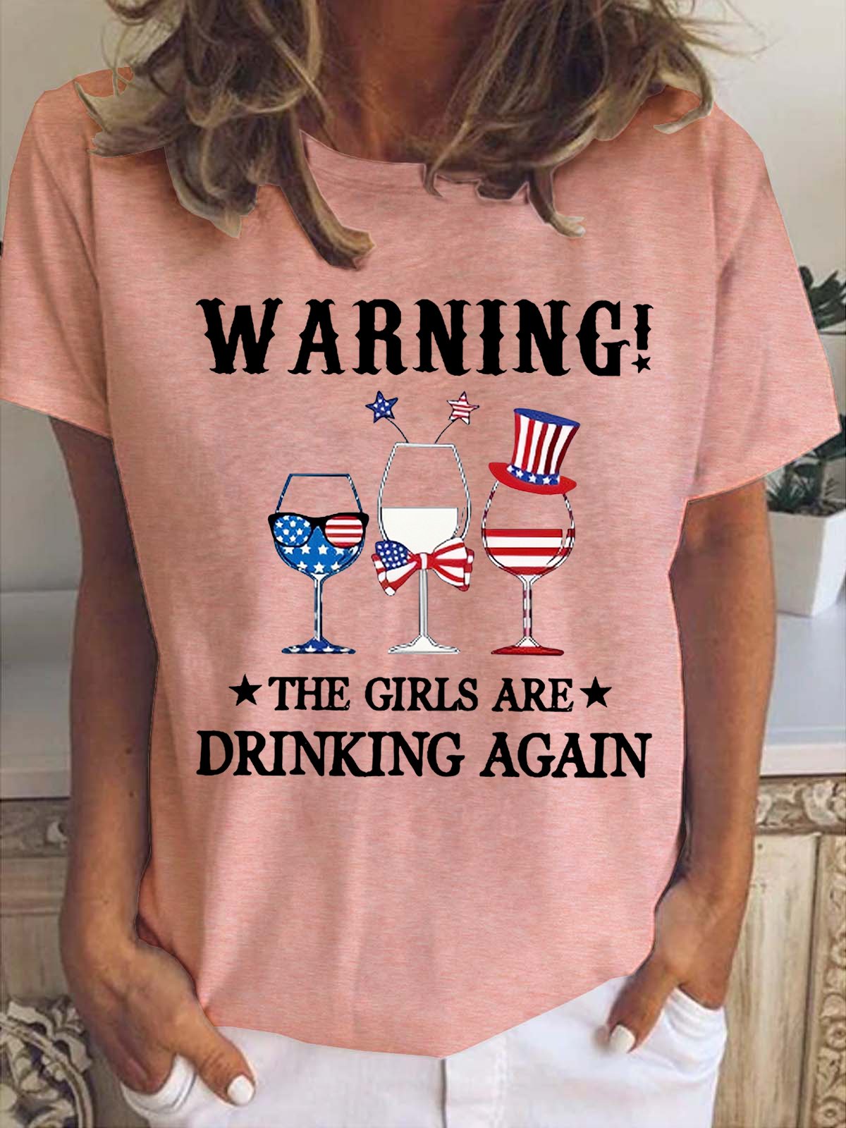 Women's Short Sleeve Tee T-shirt Summer Letter Crew Neck Casual Top