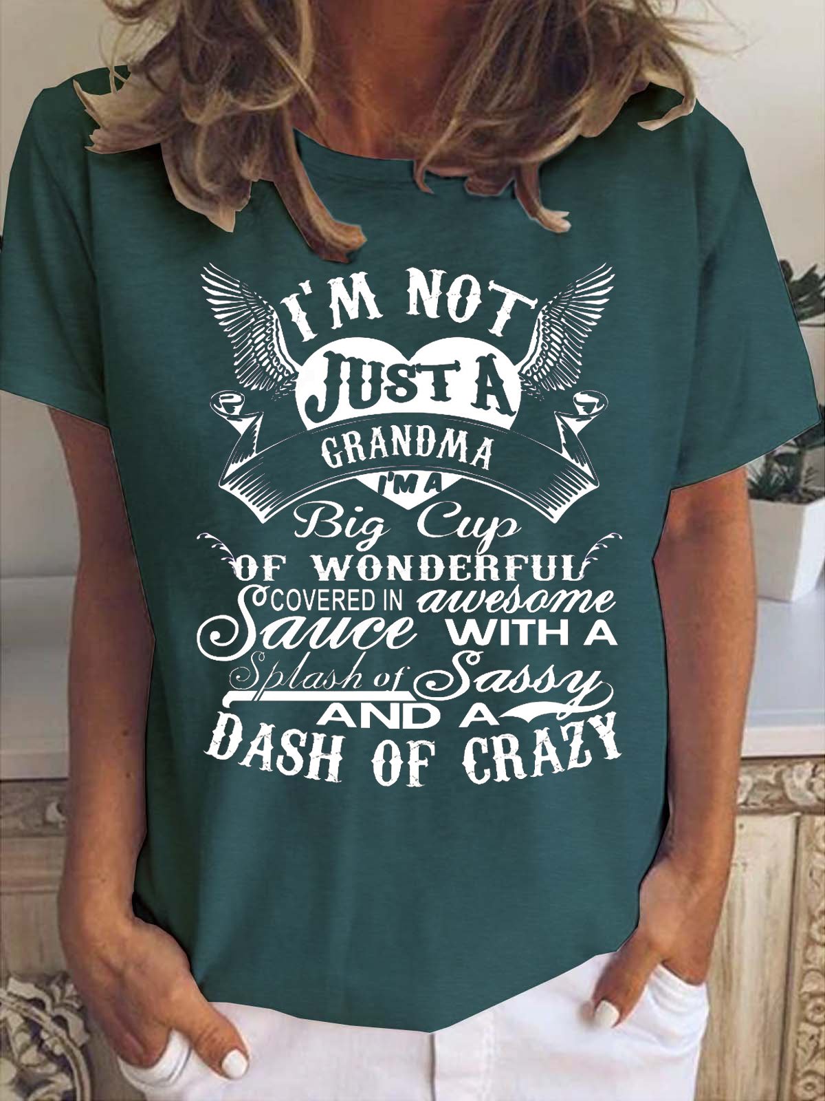 Women Text Letters Short Sleeve Tee T-shirt Crew Neck Casual Summer Top