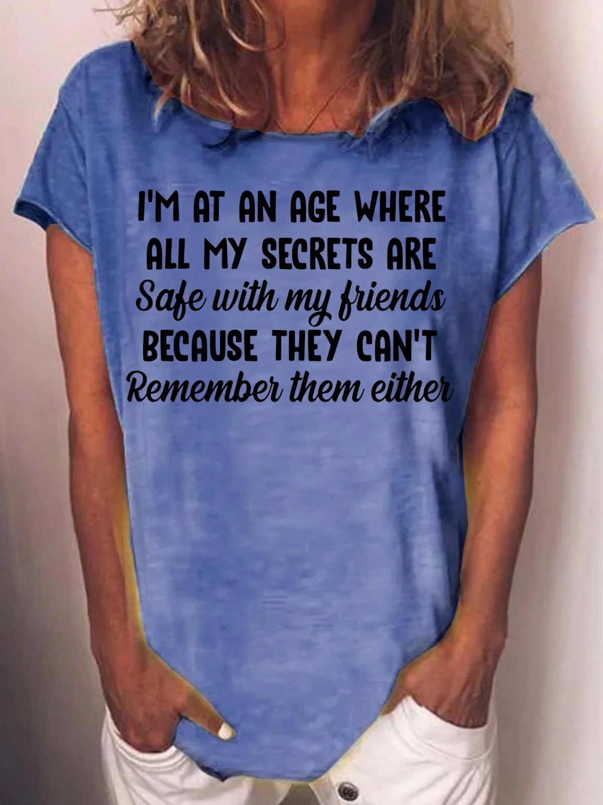 Women Text Letters Short Sleeve Tee T-shirt Crew Neck Casual Summer Top