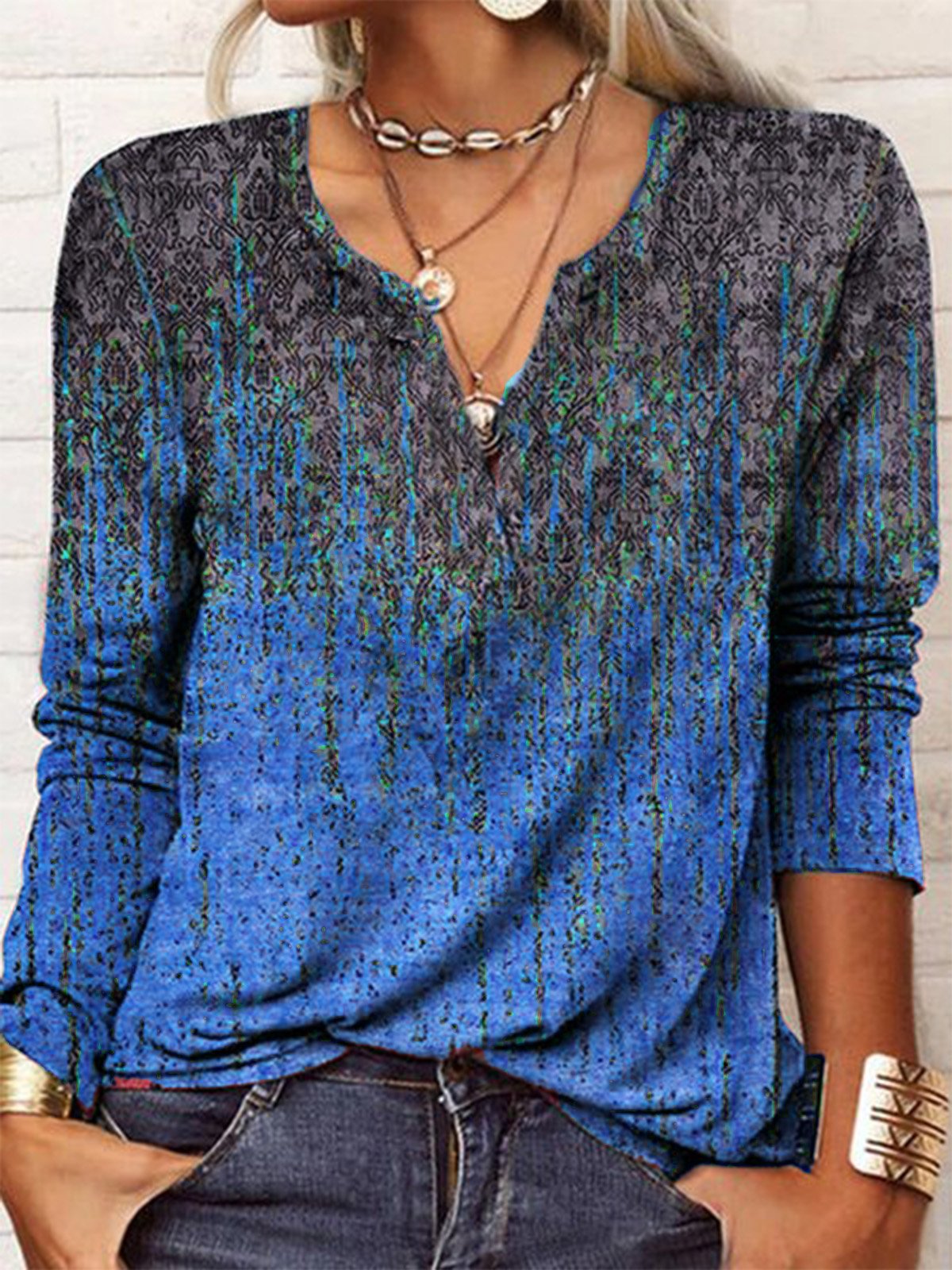 V Neck Vintage Jersey T-Shirt | justfashionnow