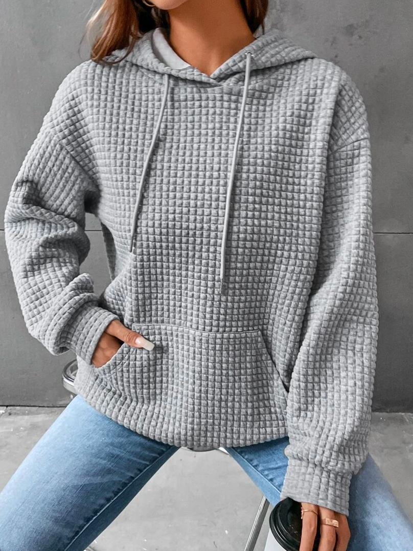 Plain Casual Hoodie Sweatshirt