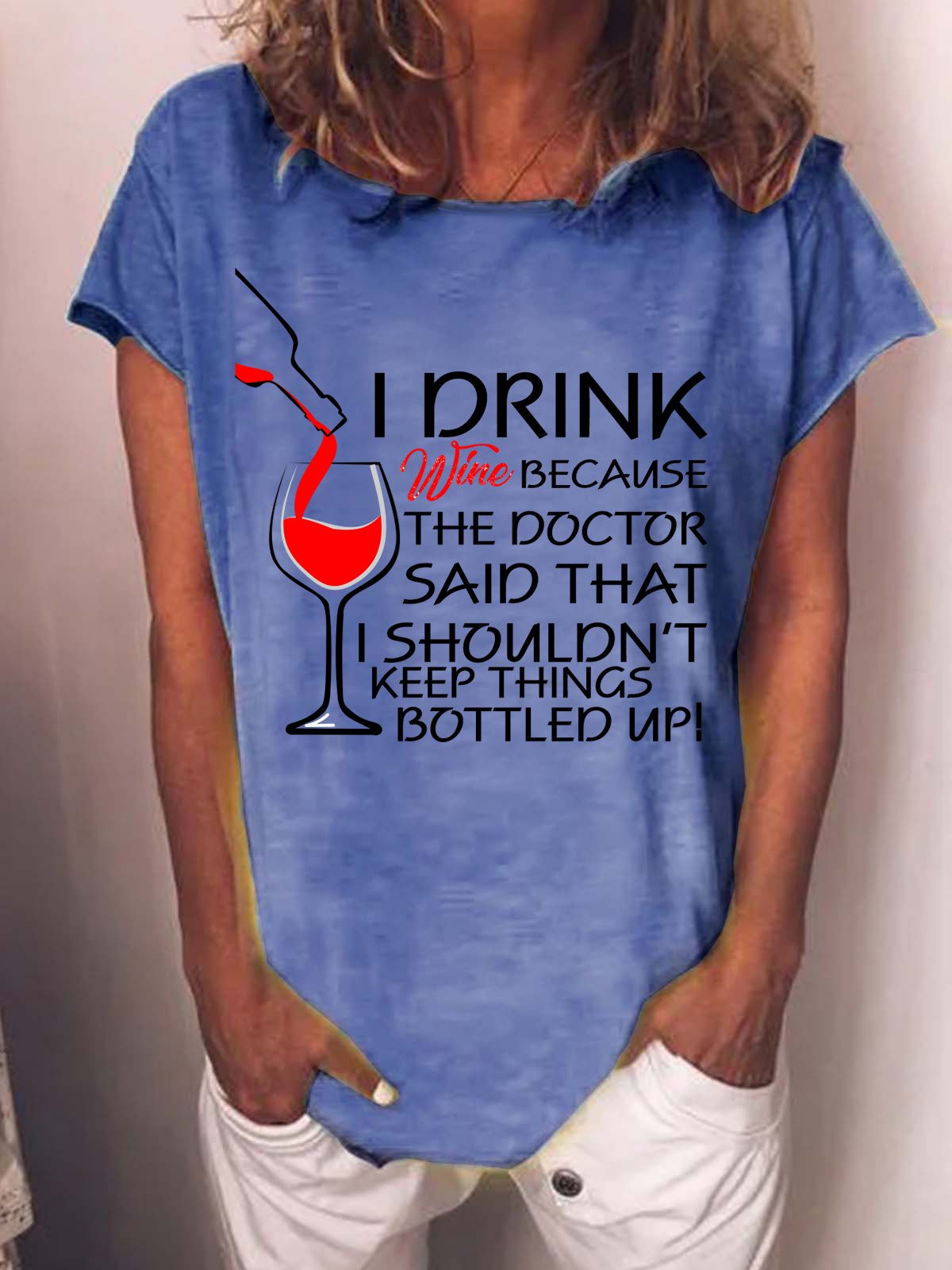 Women Text Letters Short Sleeve Tee T-shirt Crew Neck Casual Summer Top