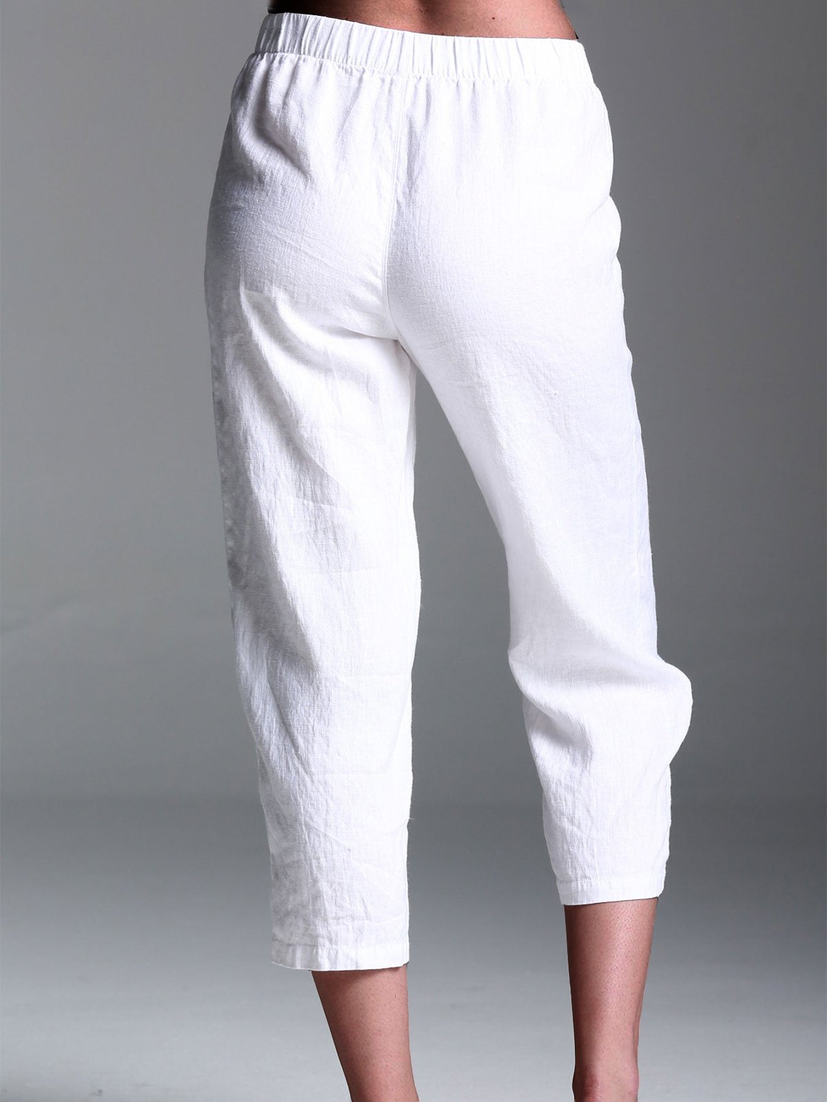 JFN Casual Loose Cotton Plain Pants