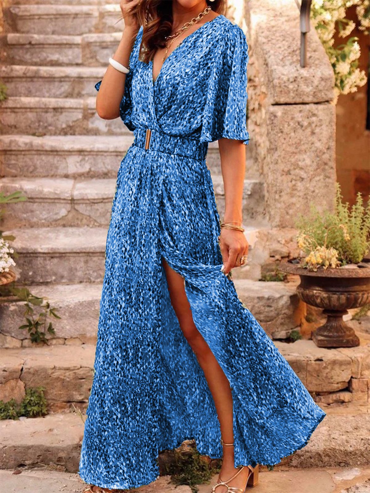 Vacation Disty Floral Short Sleeve Dress Justfashionnow vacation-disty-floral-short-sleeve-dress-justfashionnow
