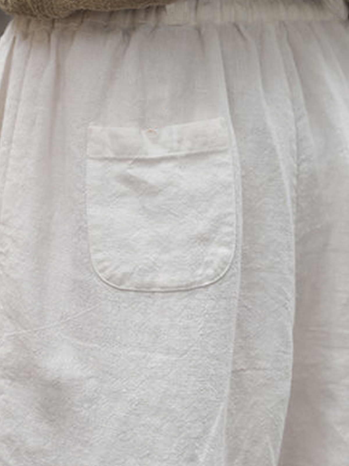 JFN Cotton & Linen Casual Plain Loose Pant