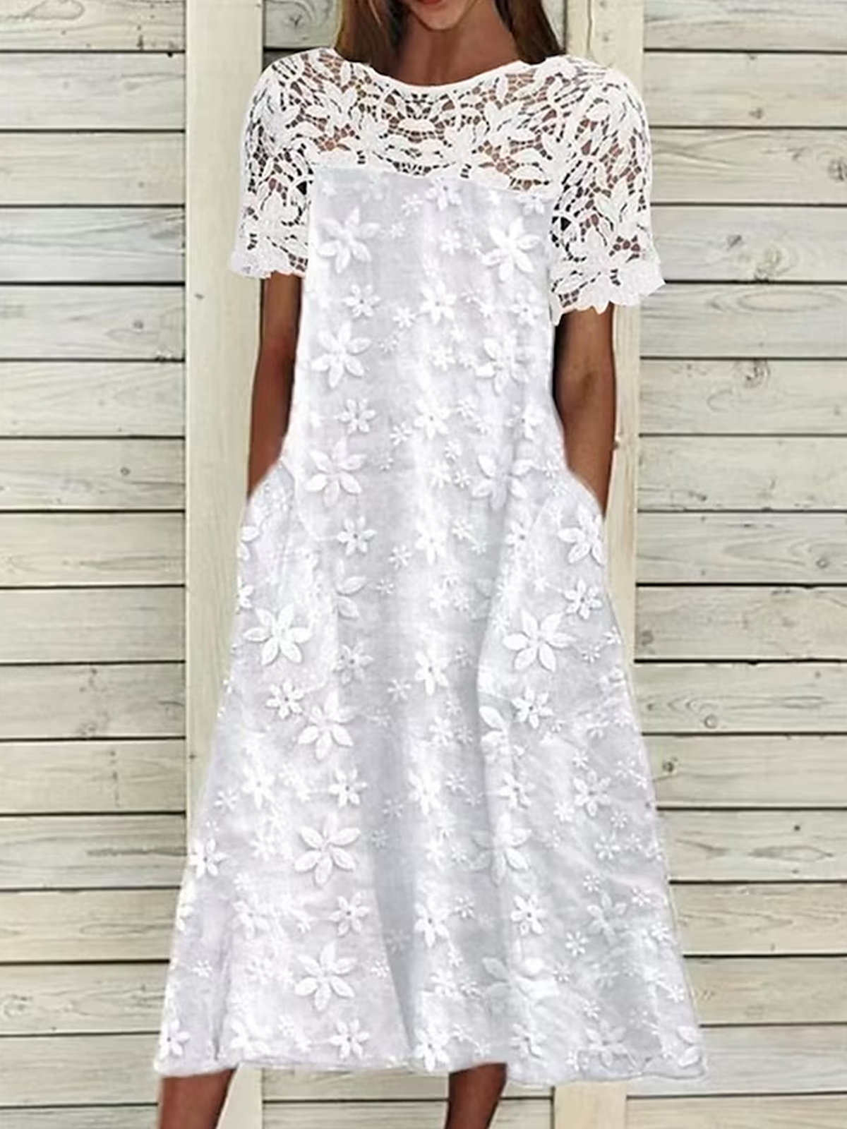 JFN Cotton-blend Floral Dress | justfashionnow