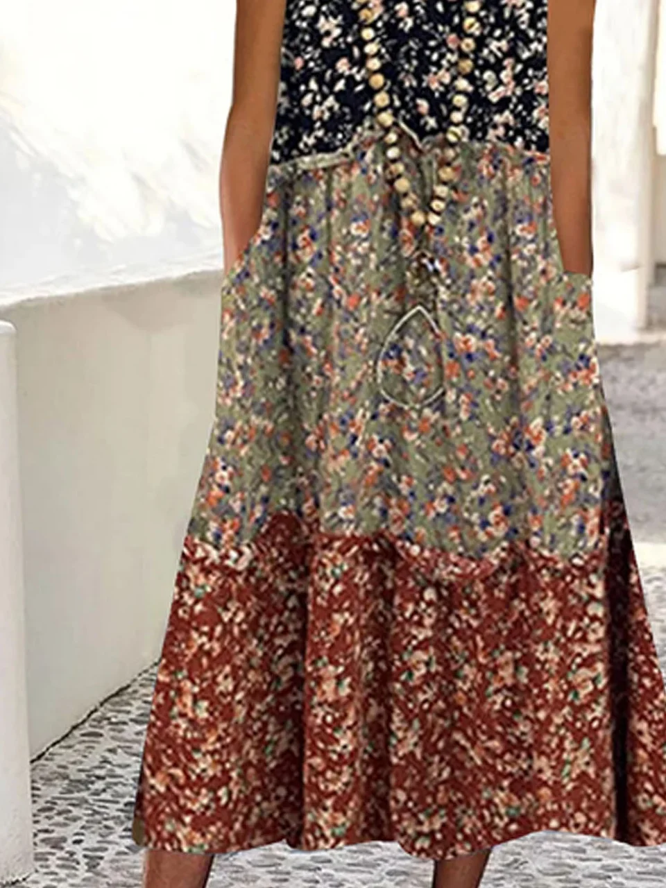 Loose Casual Floral Pritned Dress