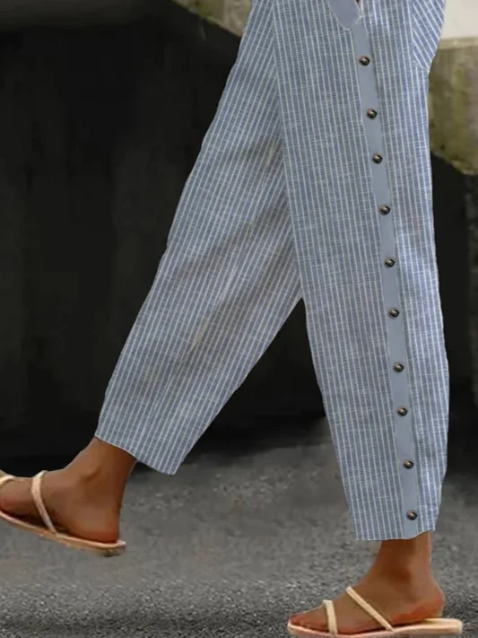 Casual Striped Loose Pants