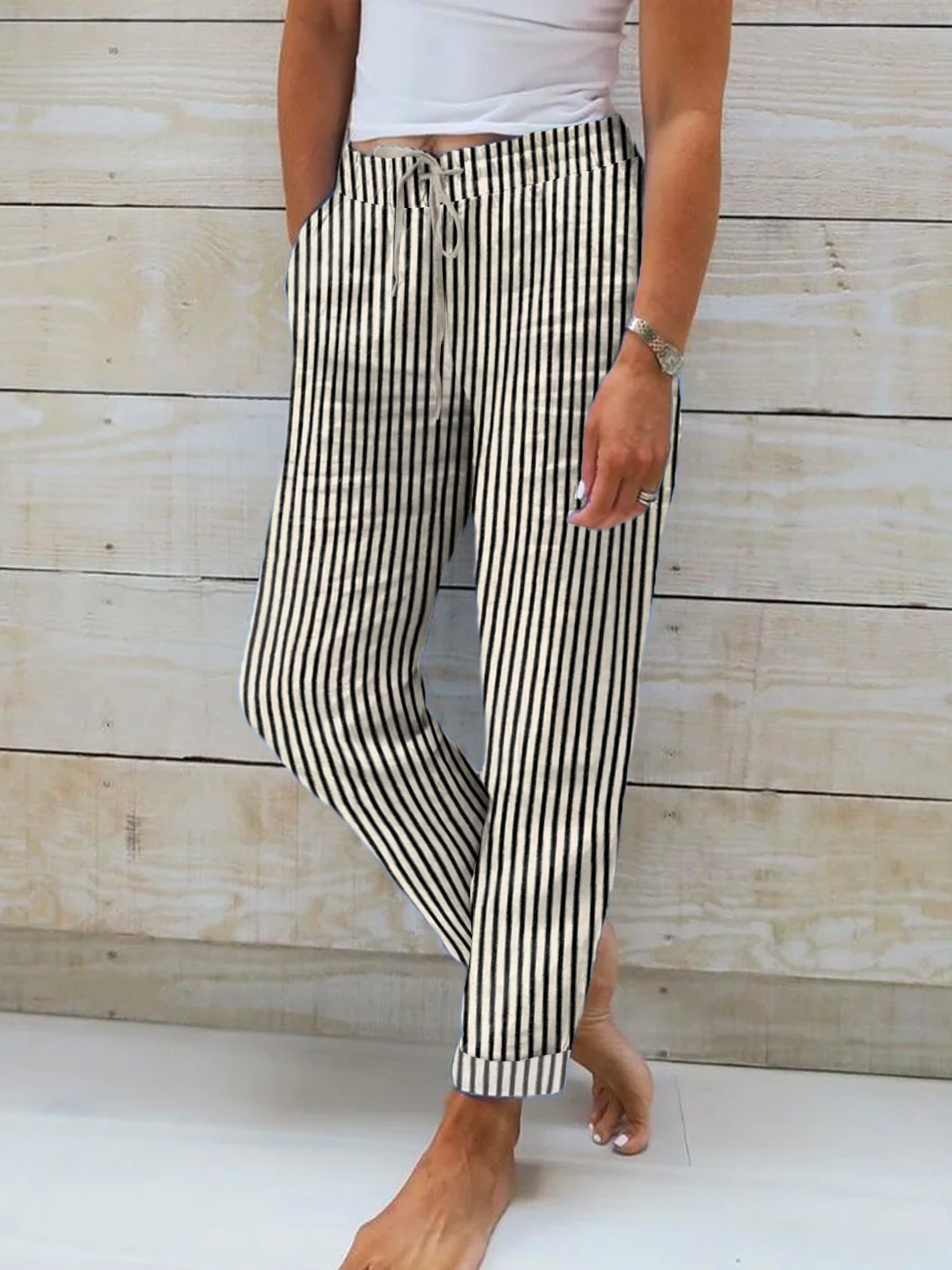 Casual Striped Loose Pants justfashionnow