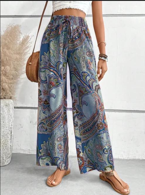 Elastic Band Casual Loose Ethnic Pants | justfashionnow