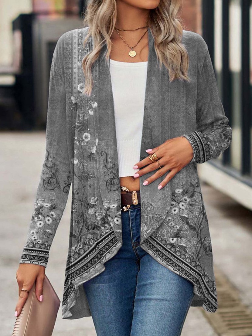 Others Loose Casual Knitted Kimono