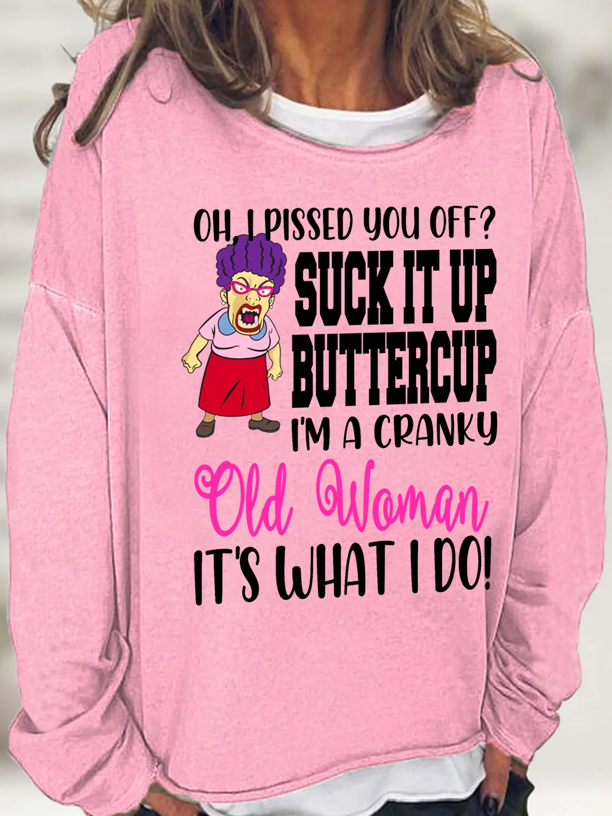 Women's Crew Neck Text Letters Casual Spring/Fall Long Sleeve Sweatshirt