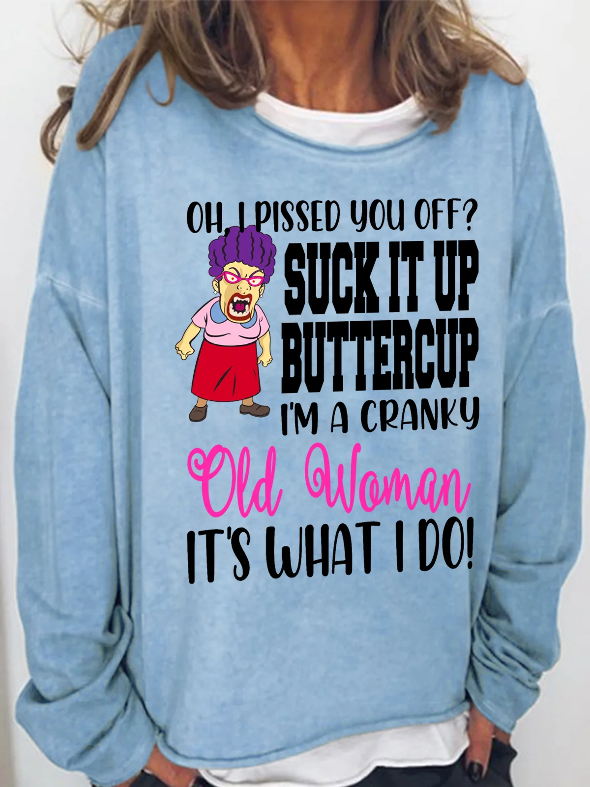 Women's Crew Neck Text Letters Casual Spring/Fall Long Sleeve Sweatshirt