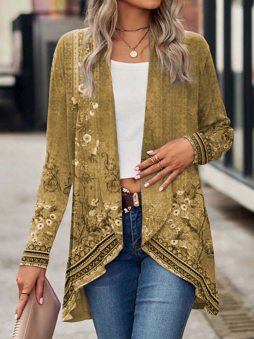 Others Loose Casual Knitted Kimono