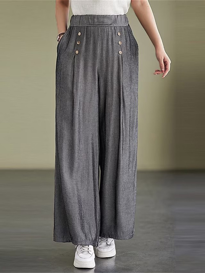 Plain Loose Casual Pants