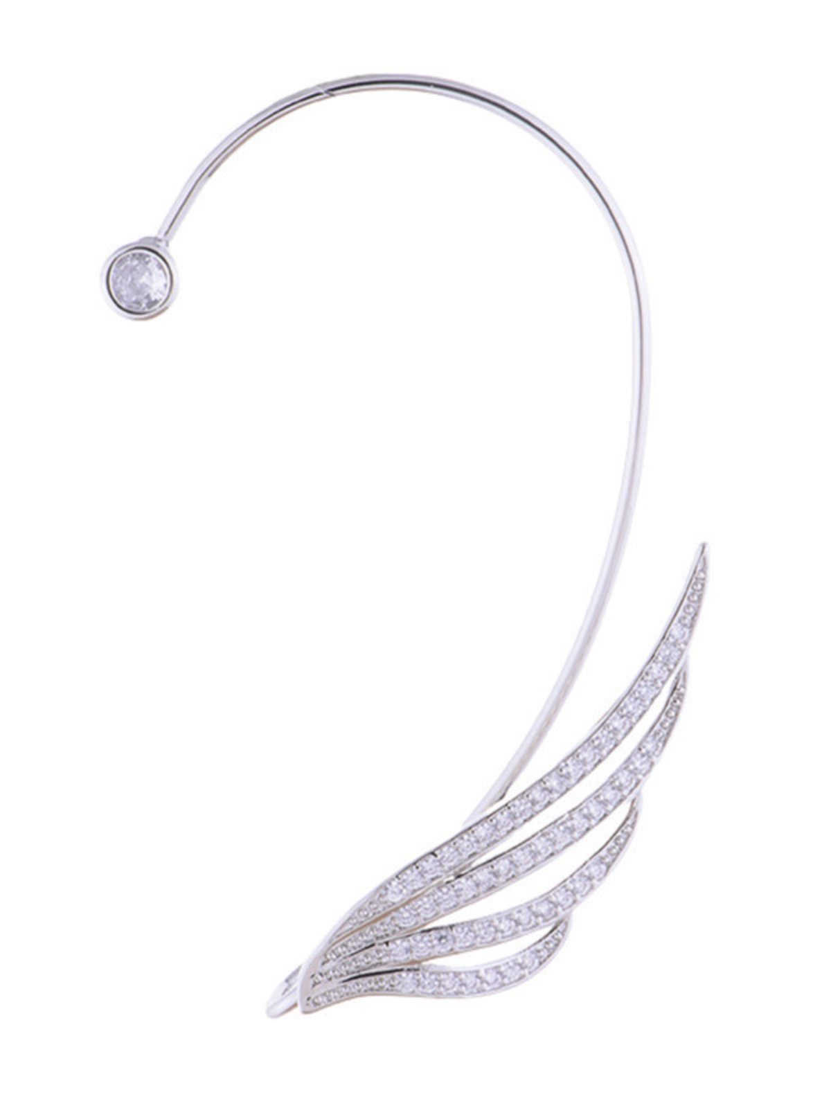 Sparkling Rhinestone Wing Ear Clip Hollow Out Ear Hook justfashionnow