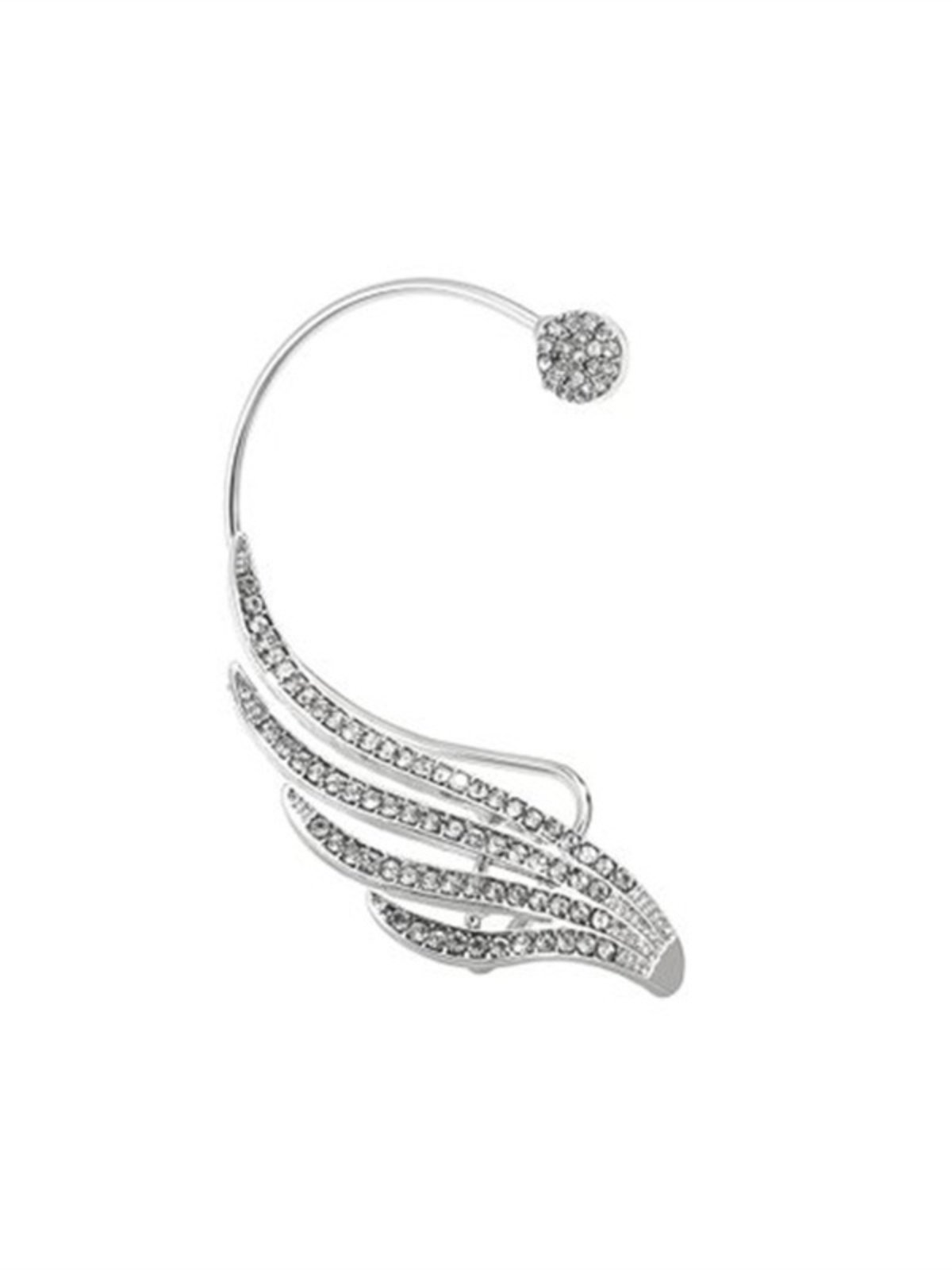 Sparkling Rhinestone Wing Ear Clip Hollow Out Ear Hook justfashionnow
