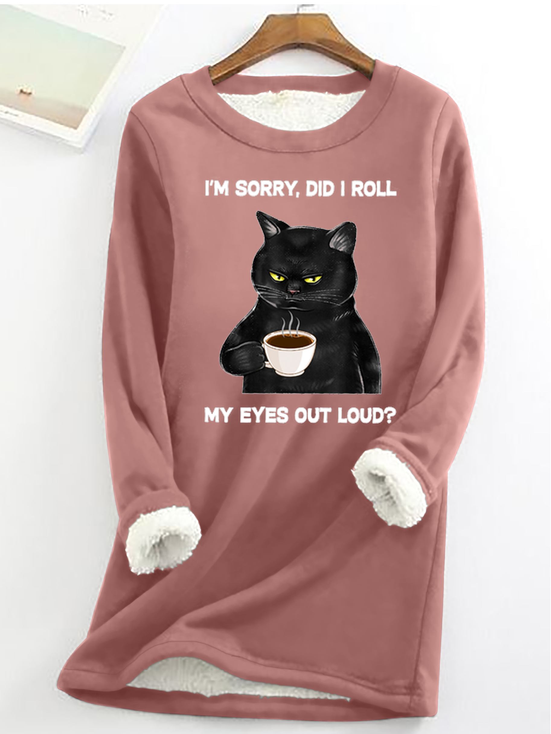 Women's Long Sleeve Blouse Spring/Fall Cat Cotton-Blend Crew Neck Daily Going Out Casual Top