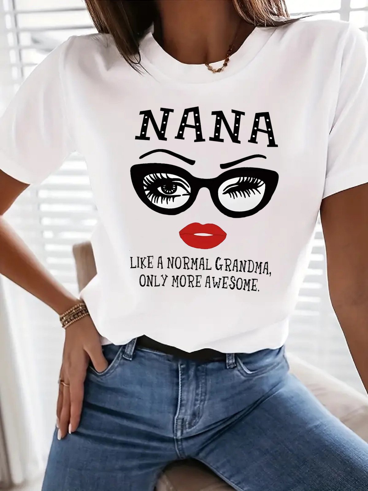 T-Shirt Letter Short Sleeved Irregular main image 0