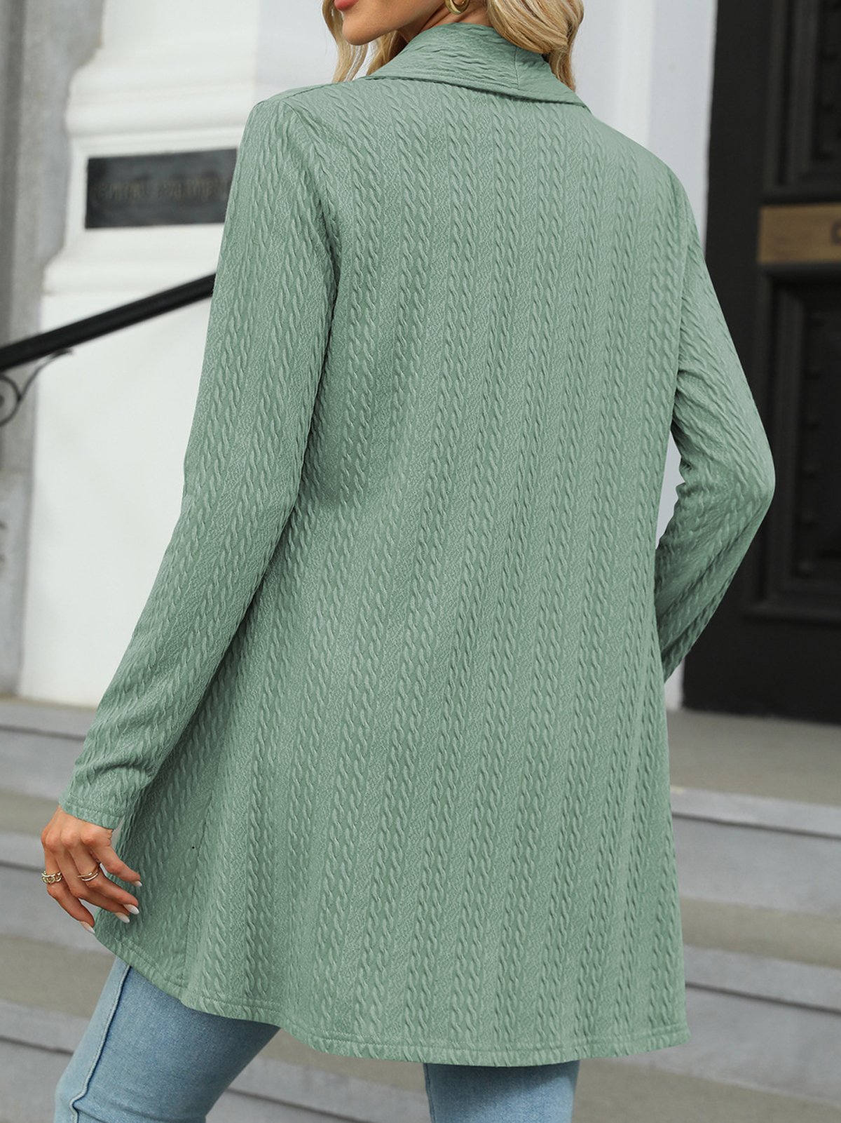 Women's Summer Outerwear Casual Plain Shawl Jacket