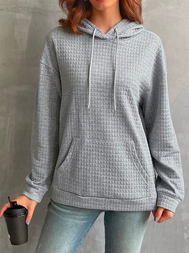 Plain Casual Hoodie Sweatshirt