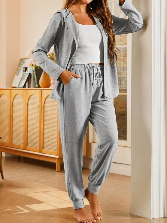 Women's Plain Daily Going Out Two Piece Set Long Sleeve Casual Spring