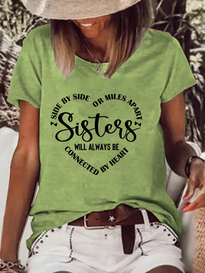 Women's Letter Short Sleeve Tee T-shirt Crew Neck Casual Summer Top
