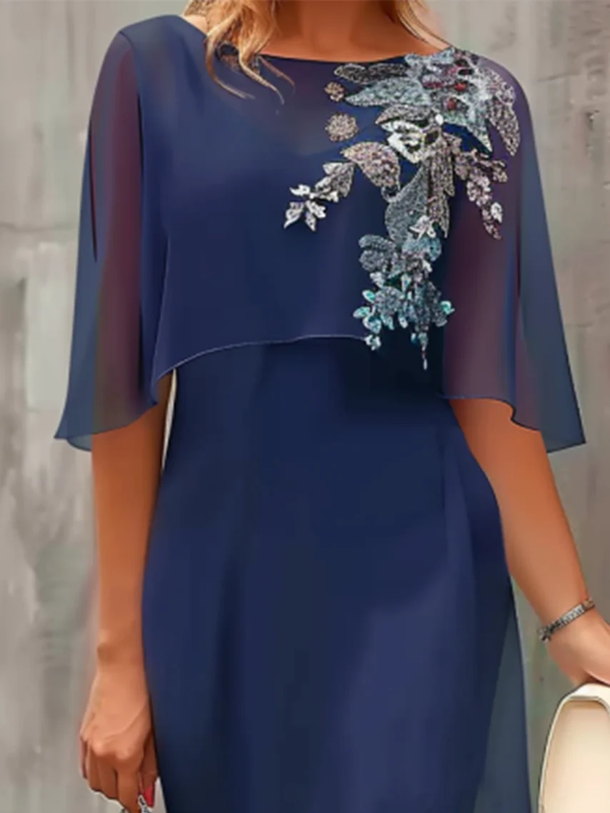 Chiffon Elegant Embroidery Dress