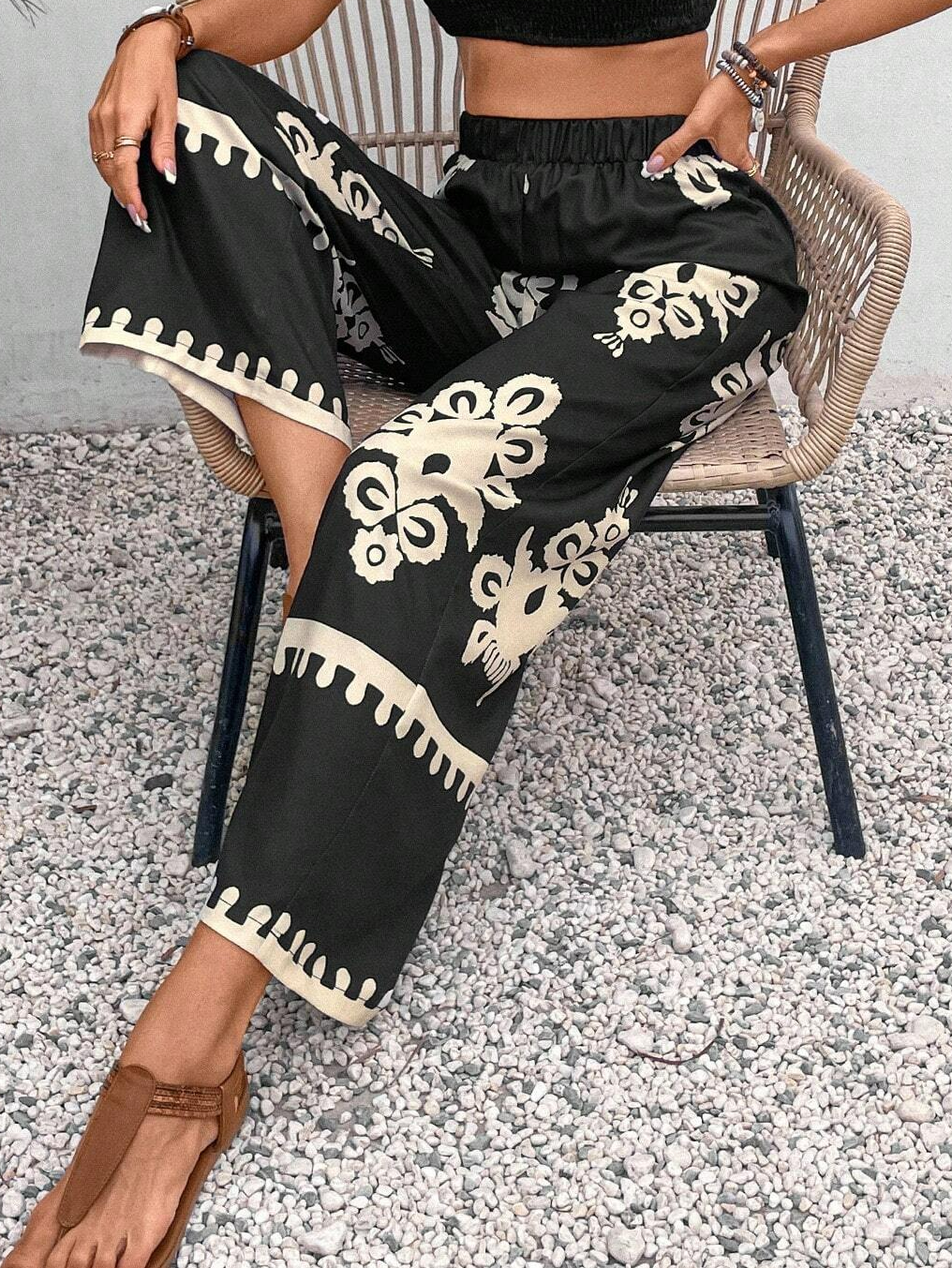 Ethnic Loose Casual Pants
