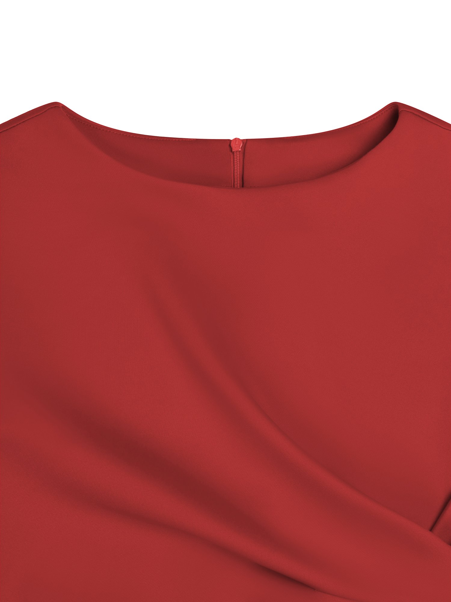 Regular Fit Plain Elegant Crew Neck Dress justfashionnow