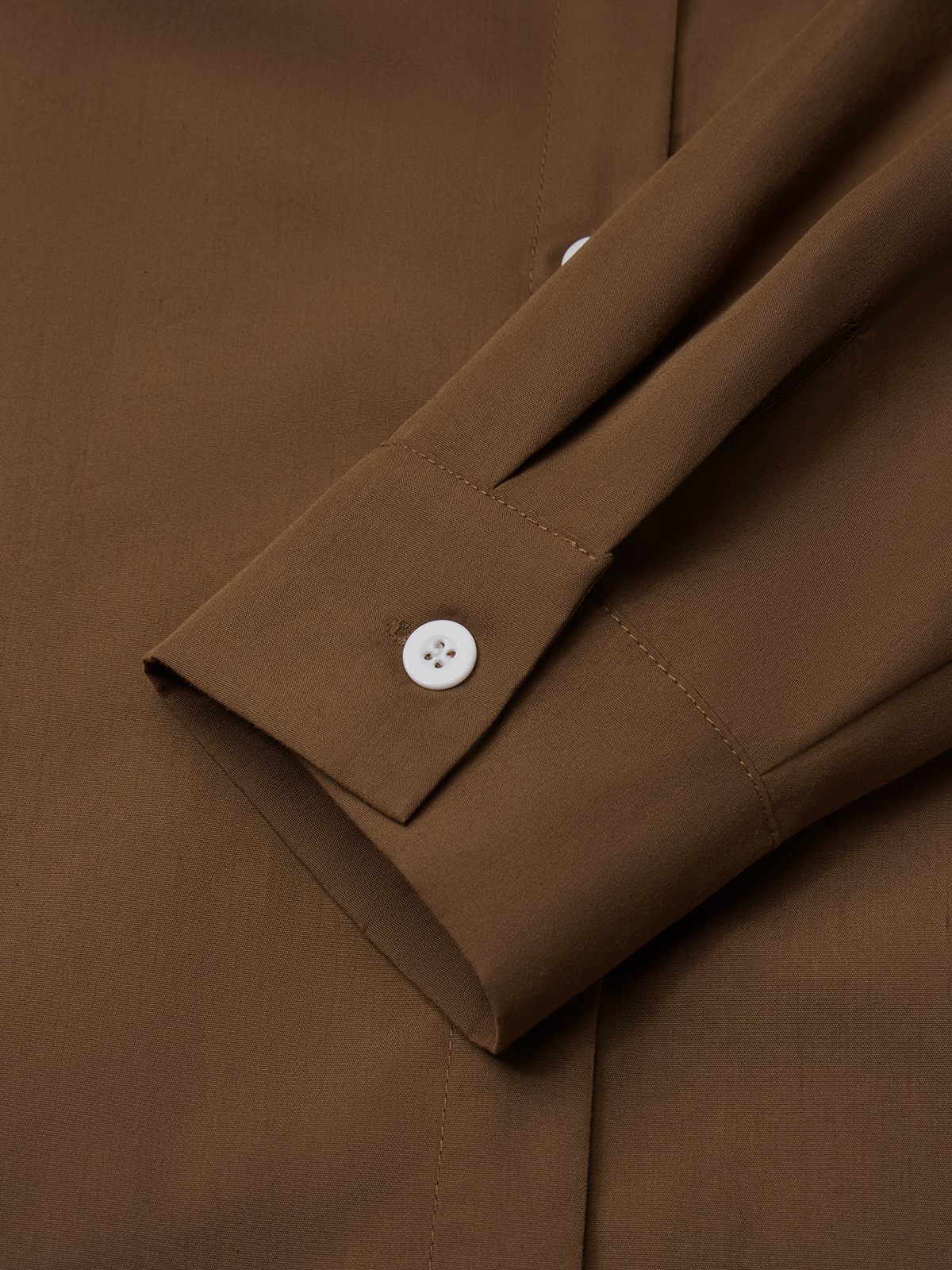JFN Cotton & Linen Loose Plain Shirt Collar Casual Blouse