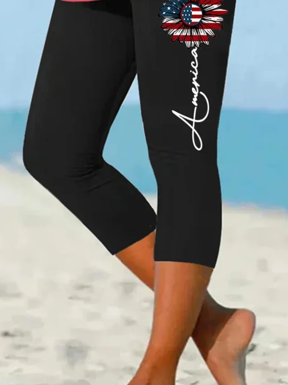Women Sunflower Casual All Season Long Leggings