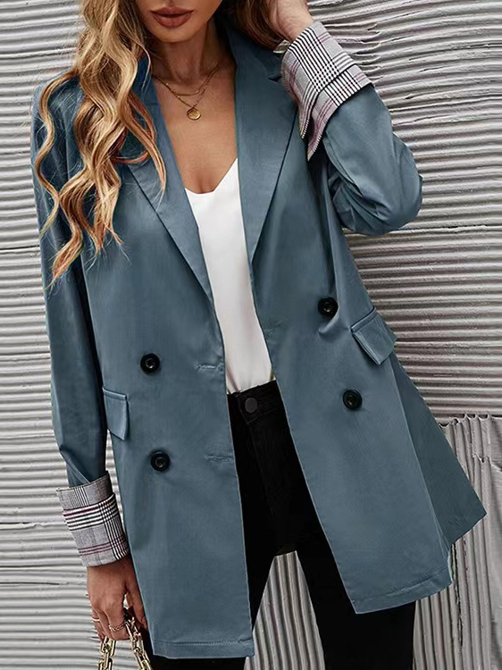 Women's Spring/Fall Outerwear Casual Plain Long Sleeve Regular Blazer
